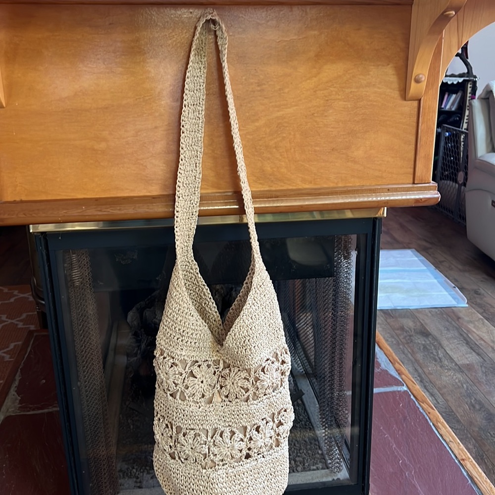 Crochet look hobo crossbody bag unbranded - Picture 2 of 14